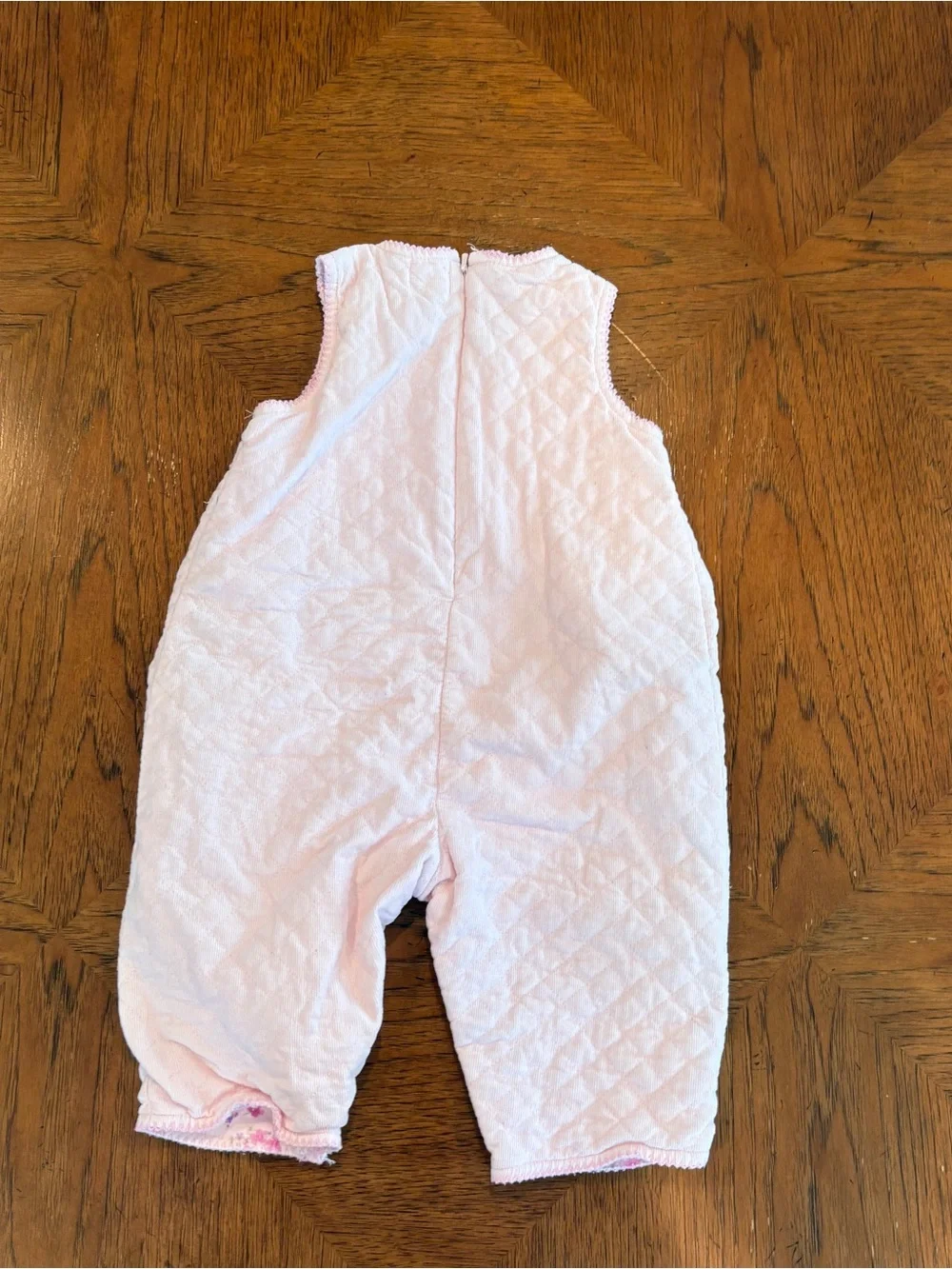 Vintage 90’s Pink Quilted Baby Romper - Unbranded